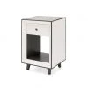 Made Goods New Arrivals Blaine Single Nightstand Pristine Faux Canvas