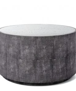 Made Goods Cara Cocktail Table Cool Gray Faux Shagreen New Arrivals