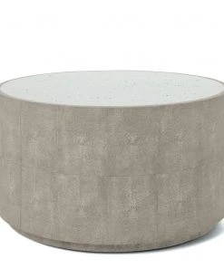 Made Goods Cara Cocktail Table Sand Faux Shagreen