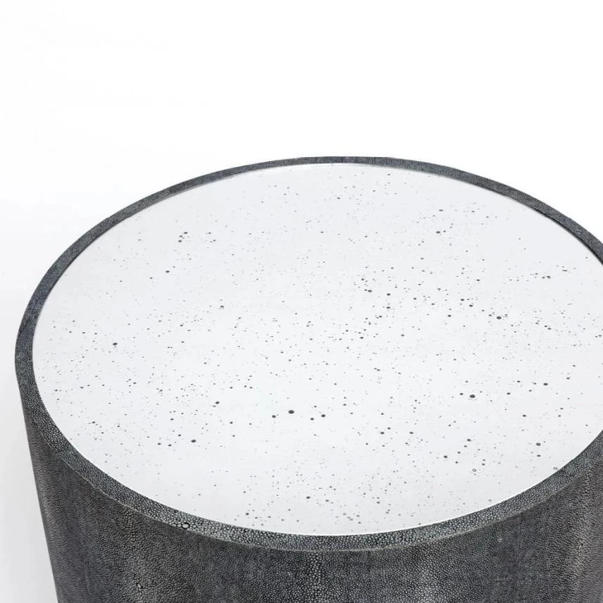Made Goods Cara Side Table Cool Grey Faux Shagreen New Arrivals Made Goods Cara Side Table Cool Grey Faux Shagreen New Arrivals