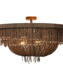 Made Goods Carmen Semi Flush Mount Bronze Coco Beads