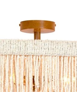 Made Goods New Arrivals Carmen Semi Flush Mount Natural Coco Beads 10 Made Goods New Arrivals Carmen Semi Flush Mount Natural Coco Beads