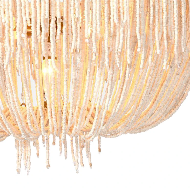 Made Goods New Arrivals Carmen Semi Flush Mount Natural Coco Beads 4 Made Goods New Arrivals Carmen Semi Flush Mount Natural Coco Beads