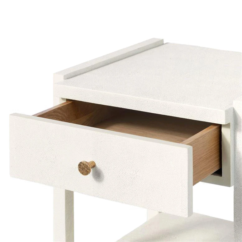 Made Goods Carrigan Single Nightstand Pristine Vintage Faux Shagreen New Arrivals 7 Made Goods Carrigan Single Nightstand Pristine Vintage Faux Shagreen New Arrivals