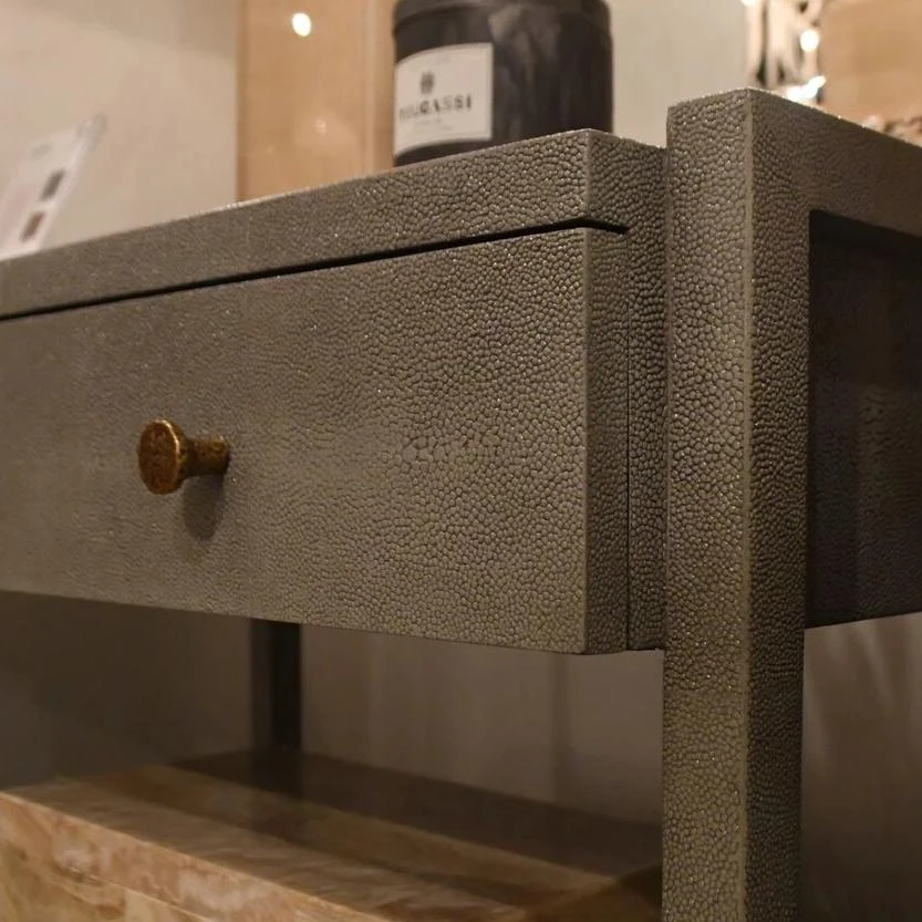 Made Goods Carrigan Single Nightstand Castor Gray Vintage Faux Shagreen 5 Made Goods Carrigan Single Nightstand Castor Gray Vintage Faux Shagreen