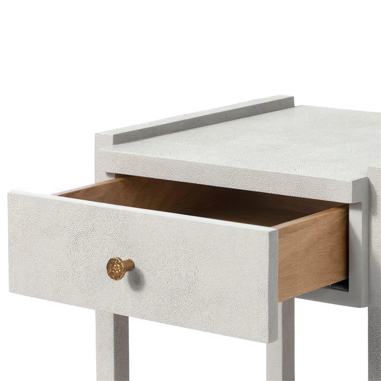 Made Goods Carrigan Single Nightstand French Gray Vintage Faux Shagreen New Arrivals Made Goods Carrigan Single Nightstand French Gray Vintage Faux Shagreen New Arrivals