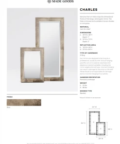 Made Goods Charles Rectangular Mirror Gray Hair On Hide 7 Made Goods Charles Rectangular Mirror Gray Hair On Hide