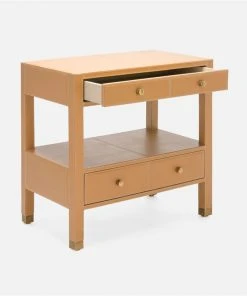 Made Goods Conner Double Nightstand Dark Tan New Arrivals