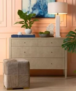 Made Goods Conrad 48" Dresser Champagne Faux Raffia New Arrivals