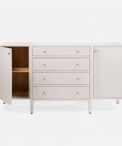 Made Goods Conrad Deep Drawer Buffet French Gray Faux Raffia New Arrivals