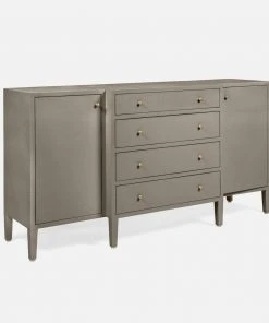 Made Goods Conrad Deep Drawer Buffet Seal Faux Raffia New Arrivals