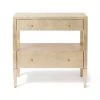 Made Goods Conrad Double Nightstand Champagne Faux Raffia
