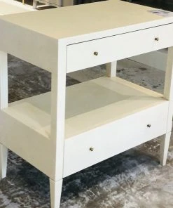 Made Goods New Arrivals Conrad Double Nightstand Off White Faux Raffia