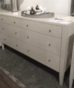 Made Goods Conrad 60" Dresser Off White Faux Raffia