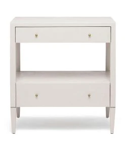 Made Goods Conrad Low Double Nightstand French Gray Faux Raffia New Arrivals