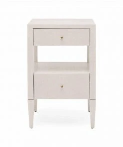 Made Goods New Arrivals Conrad Low Single Nightstand French Gray Faux Raffia