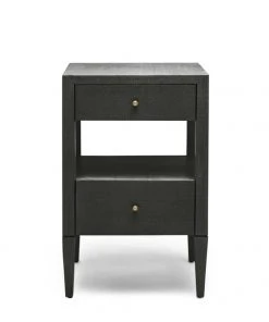 Made Goods New Arrivals Conrad Low Single Nightstand Black Faux Raffia