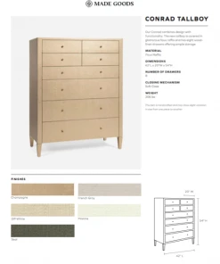 Made Goods Conrad Tallboy Seal Raffia