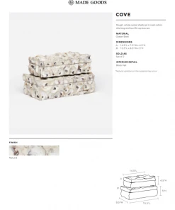 Made Goods Cove Box Set Oyster Shells 13 Made Goods Cove Box Set Oyster Shells