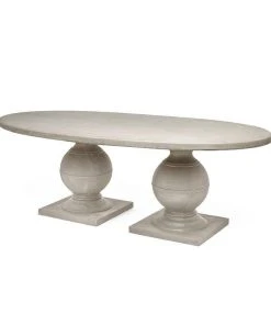 Deals CLAYTON GRAY HOME Store 16 Made Goods Cyril Oval Dining Table Light Gray Concrete