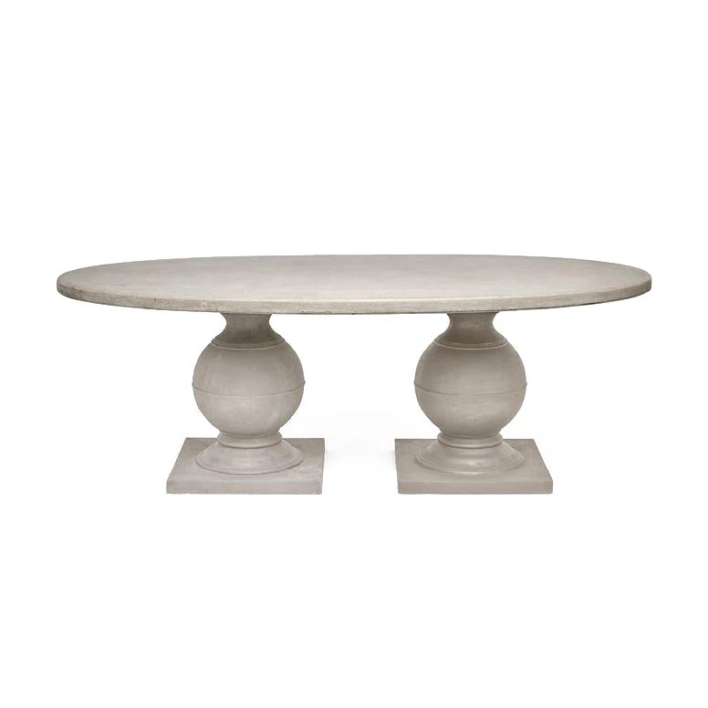 Made Goods Cyril Oval Dining Table Light Gray Concrete Made Goods Cyril Oval Dining Table Light Gray Concrete