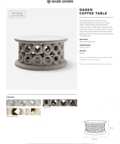 Made Goods Dagen Coffee Table Distressed Gray