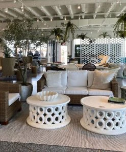 Made Goods Dagen Coffee Table Large White Plaster