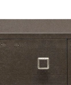 Made Goods Dallon 3 Door Buffet In Dark Mushroom Faux Shagreen And Silver 6 Made Goods Dallon 3 Door Buffet In Dark Mushroom Faux Shagreen And Silver