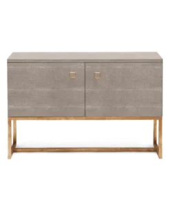 Made Goods New Arrivals Dallon 2 Door Buffet In Faux Shagreen Sand With Gold