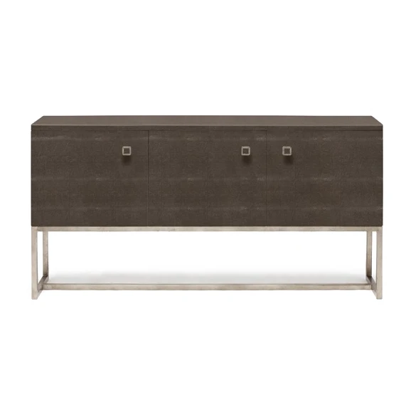 Made Goods Dallon 3 Door Buffet In Dark Mushroom Faux Shagreen And Silver 3 Made Goods Dallon 3 Door Buffet In Dark Mushroom Faux Shagreen And Silver