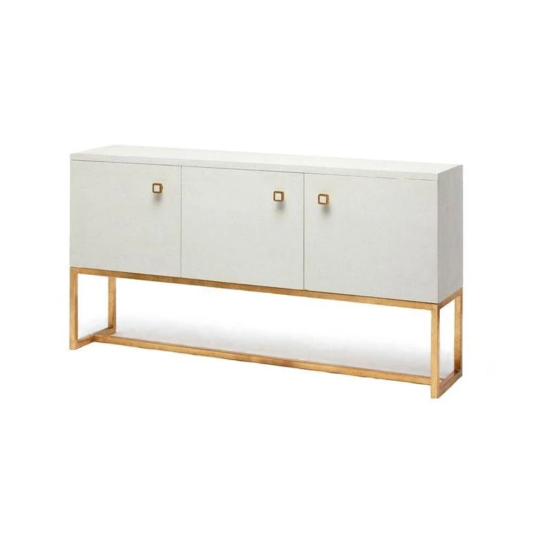 Made Goods New Arrivals Dallon 3 Door Buffet In Snow Faux Shagreen And Gold 3 Made Goods New Arrivals Dallon 3 Door Buffet In Snow Faux Shagreen And Gold