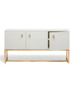 Made Goods New Arrivals Dallon 3 Door Buffet In Snow Faux Shagreen And Gold 15 Made Goods New Arrivals Dallon 3 Door Buffet In Snow Faux Shagreen And Gold