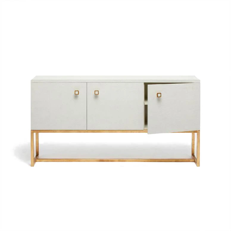 Made Goods New Arrivals Dallon 3 Door Buffet In Snow Faux Shagreen And Gold 9 Made Goods New Arrivals Dallon 3 Door Buffet In Snow Faux Shagreen And Gold