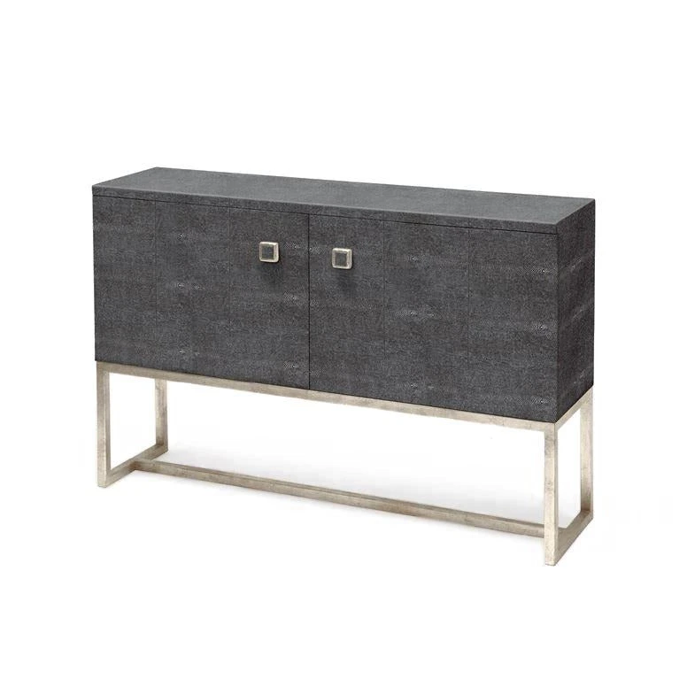 Made Goods Dallon 2 Door Buffet In Cool Grey Faux Shagreen With Silver 3 Made Goods Dallon 2 Door Buffet In Cool Grey Faux Shagreen With Silver