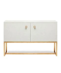Made Goods Dallon 2 Door Buffet In Snow Faux Shagreen With Gold New Arrivals