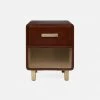 Made Goods Dante Single Nightstand Low Tobacco Leather