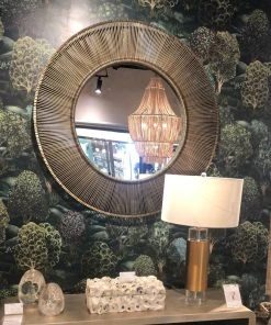 Made Goods New Arrivals Dawn Mirror Antique Brass Large