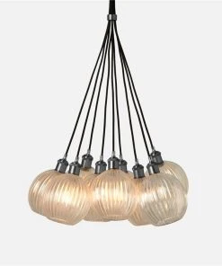 Made Goods Dax 9 Light Pendant Silver And Clear