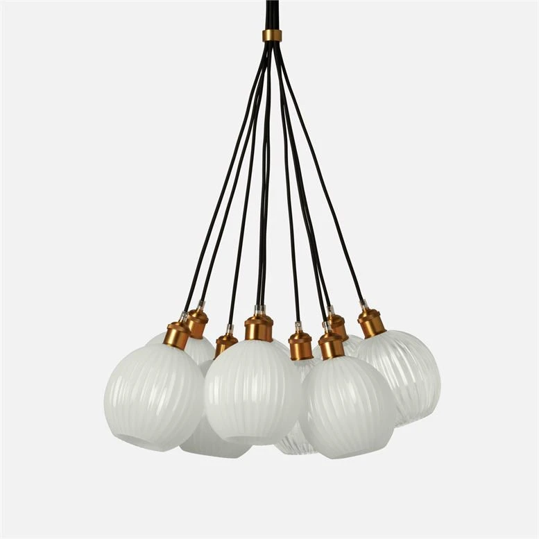 Made Goods Dax 9 Light Pendant Brass And Opaque New Arrivals 3 Made Goods Dax 9 Light Pendant Brass And Opaque New Arrivals