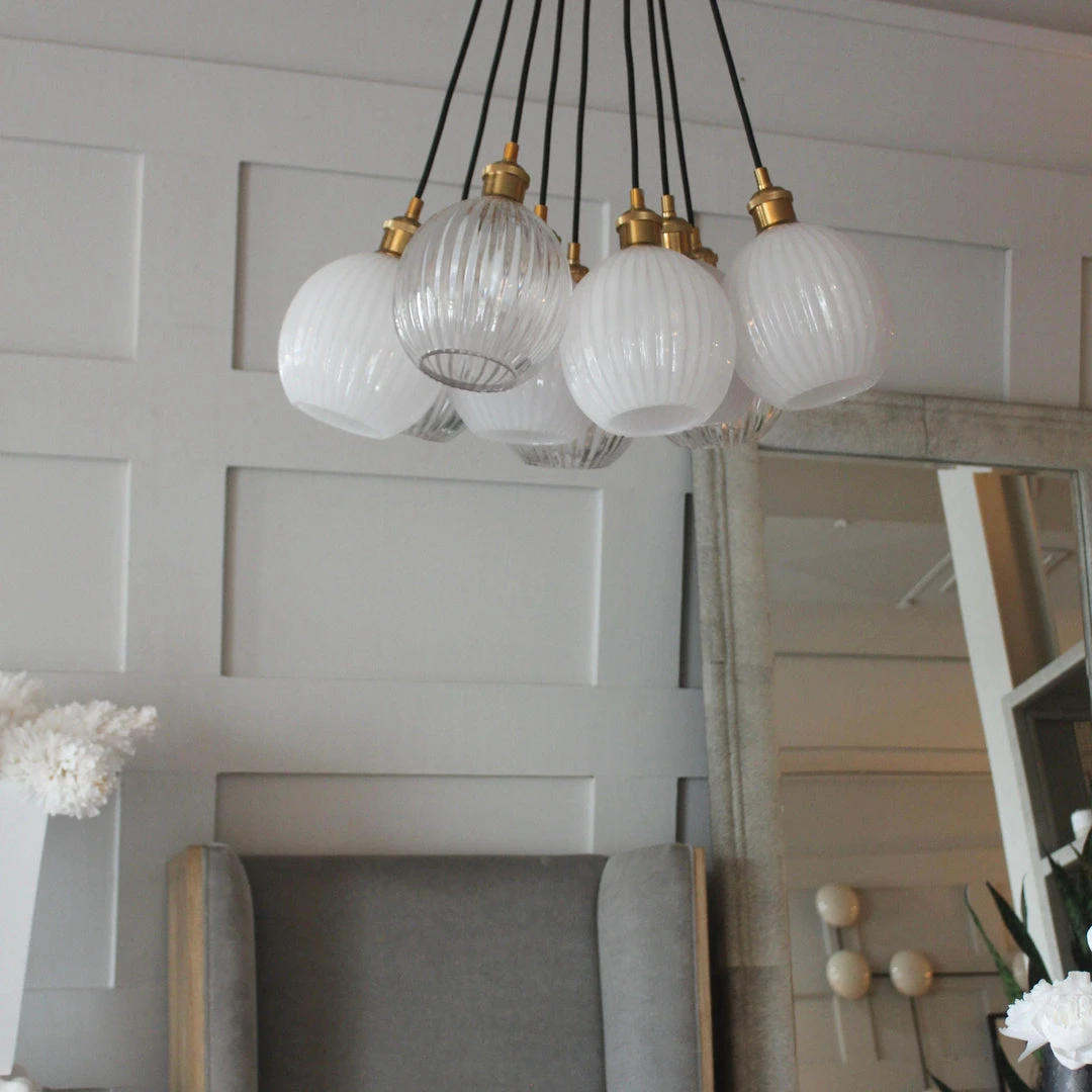 Made Goods Dax 9 Light Pendant Brass And Opaque New Arrivals 6 Made Goods Dax 9 Light Pendant Brass And Opaque New Arrivals