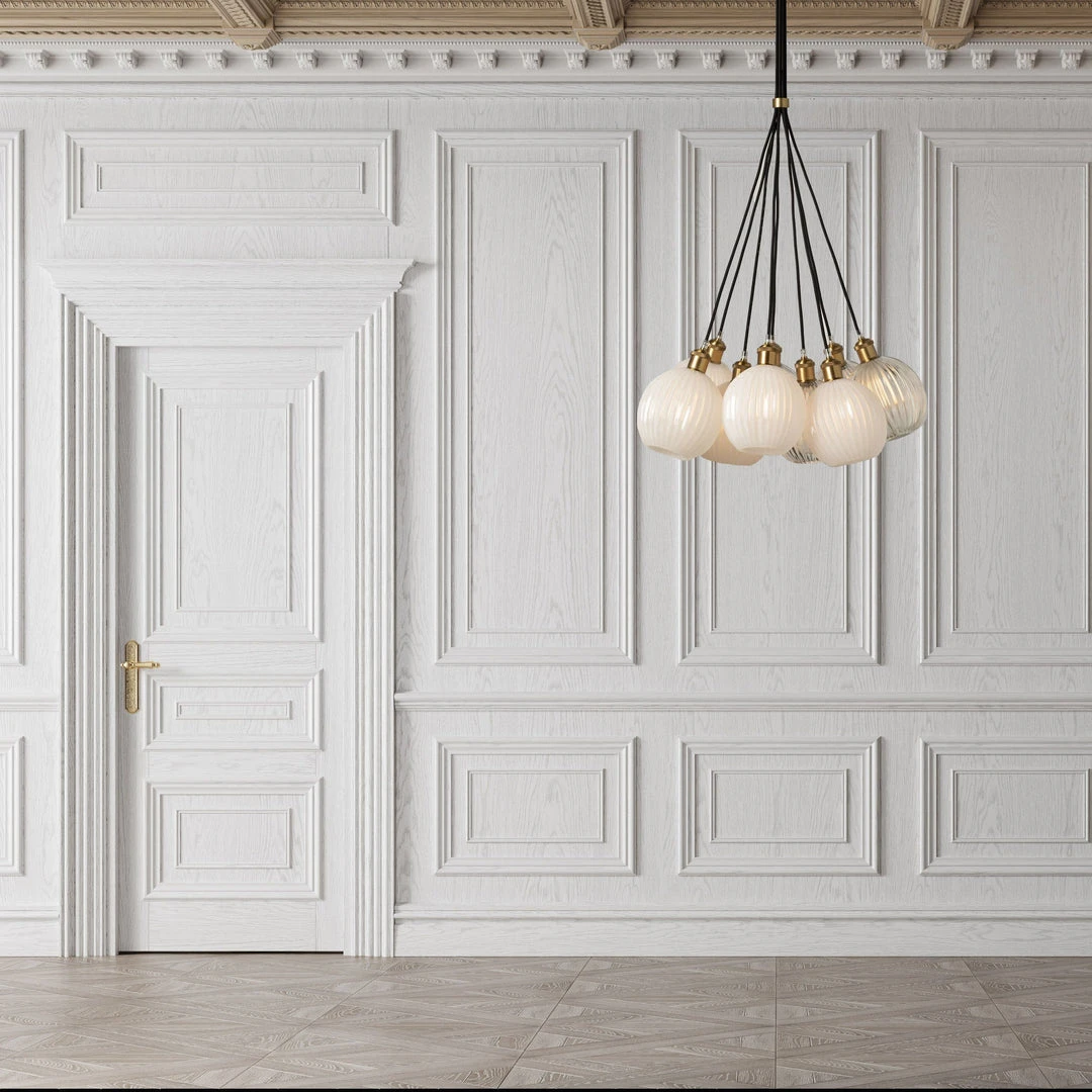 Made Goods Dax 9 Light Pendant Brass And Opaque New Arrivals 5 Made Goods Dax 9 Light Pendant Brass And Opaque New Arrivals