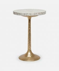 Made Goods New Arrivals Delancy Side Table Gold And Grey Eggshell