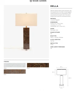 Made Goods Della Lamp Black Lacquered Eggshell New Arrivals 9 Made Goods Della Lamp Black Lacquered Eggshell New Arrivals