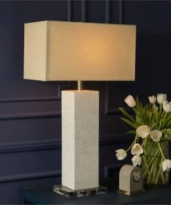 Made Goods New Arrivals Della Lamp White Lacquered Eggshell