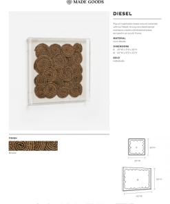 Made Goods New Arrivals Diesel Wall Art Bronze Coco Beads Large 11 Made Goods New Arrivals Diesel Wall Art Bronze Coco Beads Large