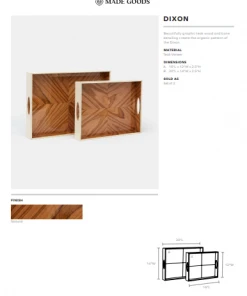 Made Goods Dixon Tray Set Natural Teak 9 Made Goods Dixon Tray Set Natural Teak