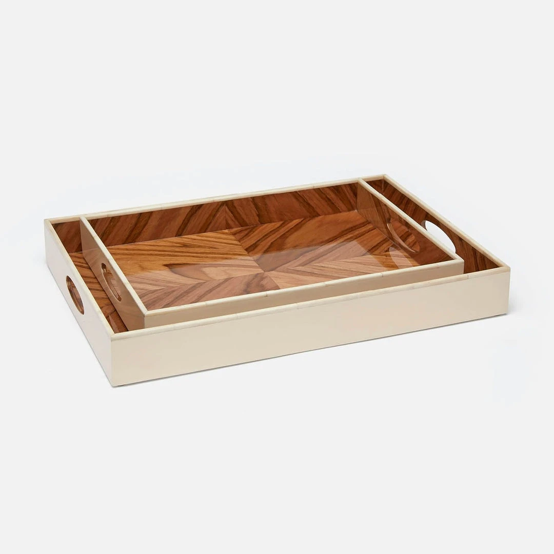 Made Goods Dixon Tray Set Natural Teak 5 Made Goods Dixon Tray Set Natural Teak