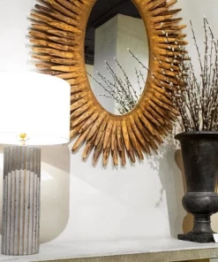 Made Goods New Arrivals Donatella Oval Mirror Gold