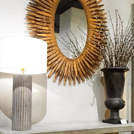 Made Goods New Arrivals Donatella Oval Mirror Gold 4 Made Goods New Arrivals Donatella Oval Mirror Gold