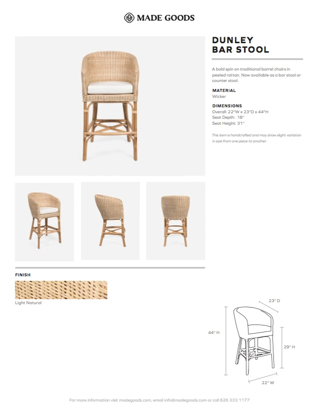 Made Goods Dunley Bar Stool 9 Made Goods Dunley Bar Stool